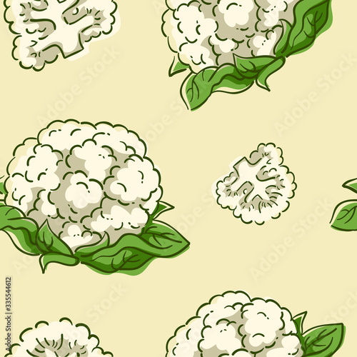 Seamless Cauliflower Backgr...