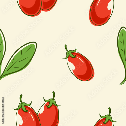 Seamless Goji Berry Backgro...