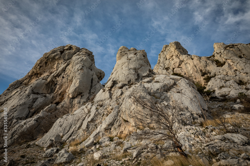 Three rocks in the mountain