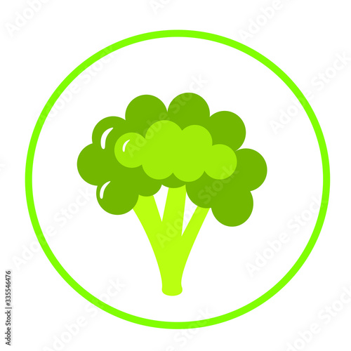 healthy broccoli vegetable illustration vegan food