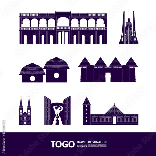 Togo travel destination grand vector illustration. 