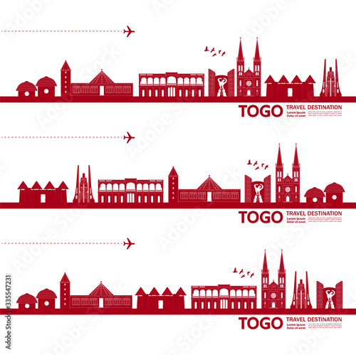Togo travel destination grand vector illustration. 