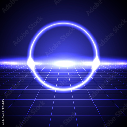 Synthwave retro design.Synthwave background illustration