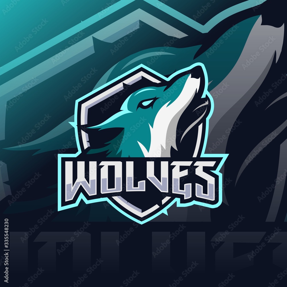 wolves mascot esport logo