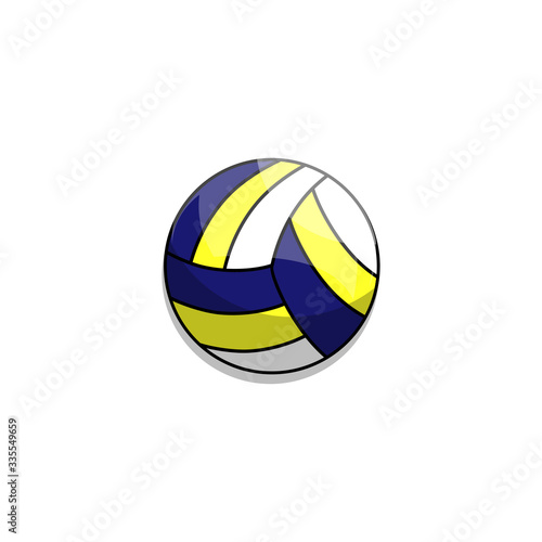 Volleyball, sport ball or different game ball icon in modern colour design concept on isolated white background. EPS 10 vector.