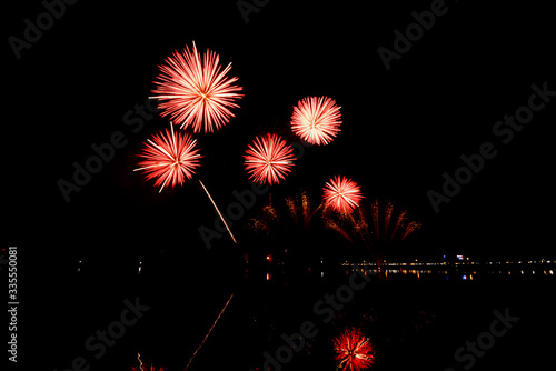 fireworks festival display at night.