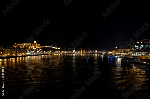 Danube night scene in Budapest