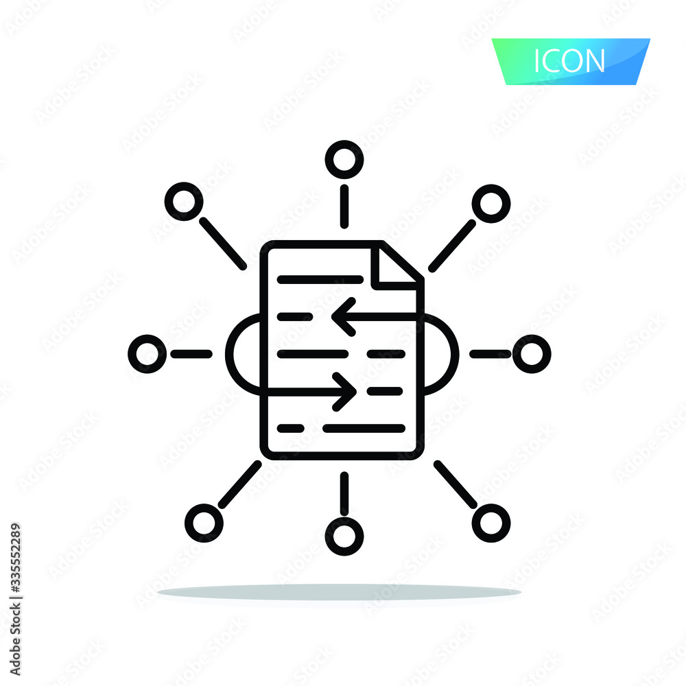 Share File icon isolated on white background.