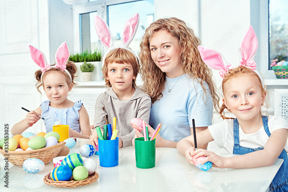 Fototapeta premium stay home happily