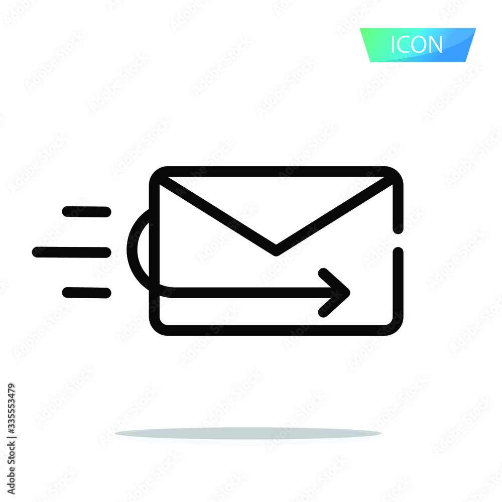 Mailing icon isolated on white background. Mailing icon isolated on white background.