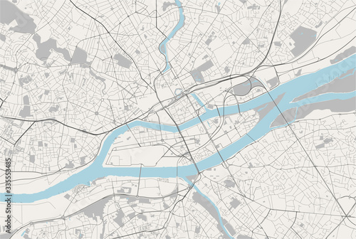 map of the city of Nantes, France