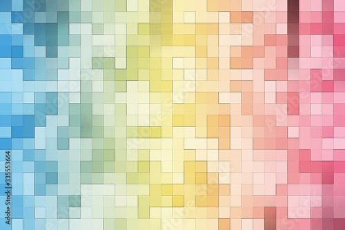 Pastel mosaic pixel background, squares wallpaper.