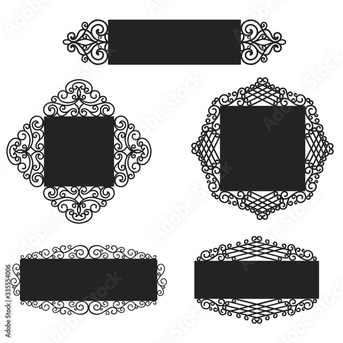 Wrought Iron frames, plates. Laser cut
