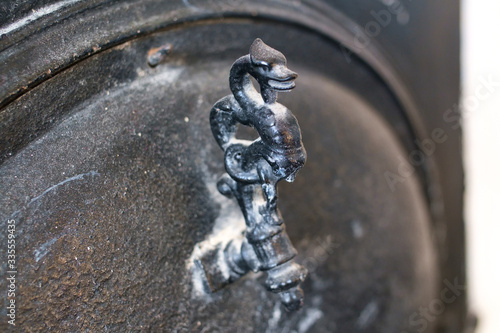 Old vintage damper  fireplace