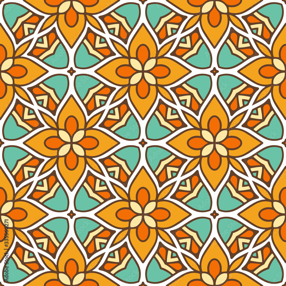 Fototapeta premium Seamless pattern. Vintage decorative elements