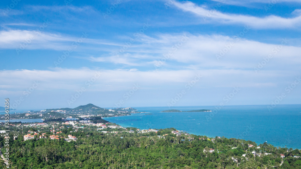 Sea view Chaweng beach in Koh Samui, Thailand