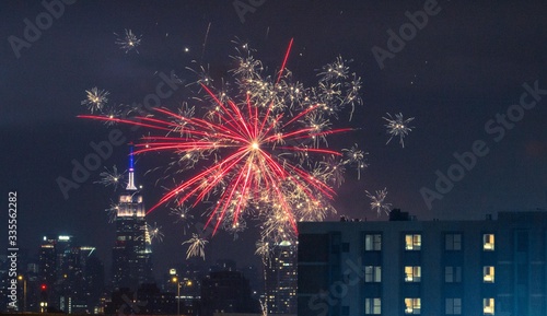 Fire works over nyc