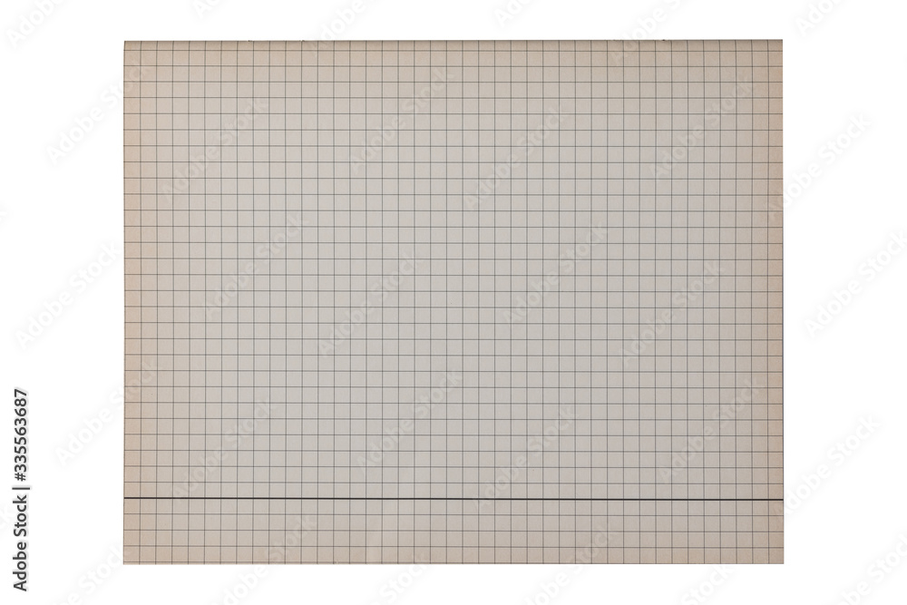 Blank squared notebook sheet