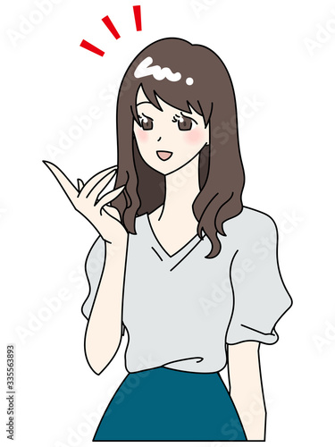 Illustration of a young woman