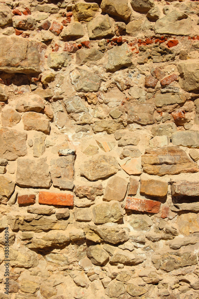 Medieval Rocks Color Old wall made of rocks. Medieval rocky surface. Texture of an old rocks ...