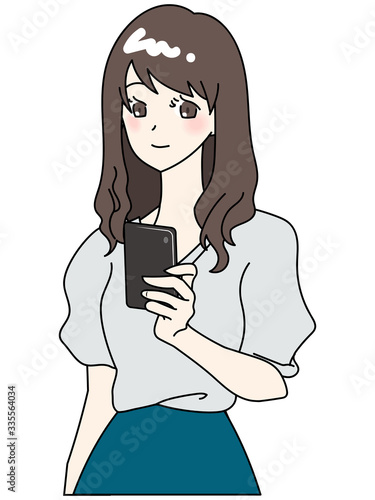 Illustration of a young woman