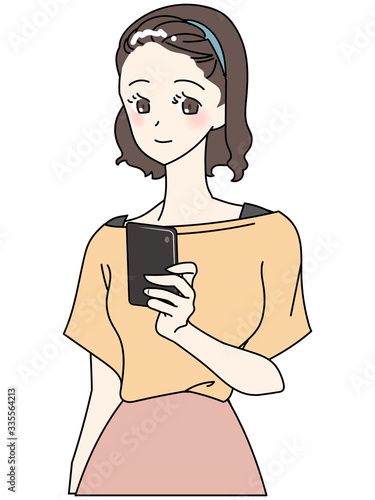 Illustration of a young woman