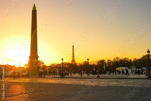 obelisk at sunset
