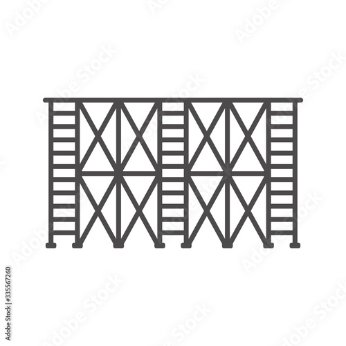 Scaffold icon in flat style.Vector illustration.	
