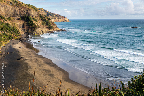 Muriway Beach n New zealand. North Island. photo