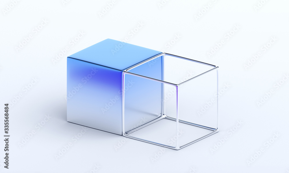 Abstract 3d render, modern geometric background design Abstract 3d render, modern geometric background design