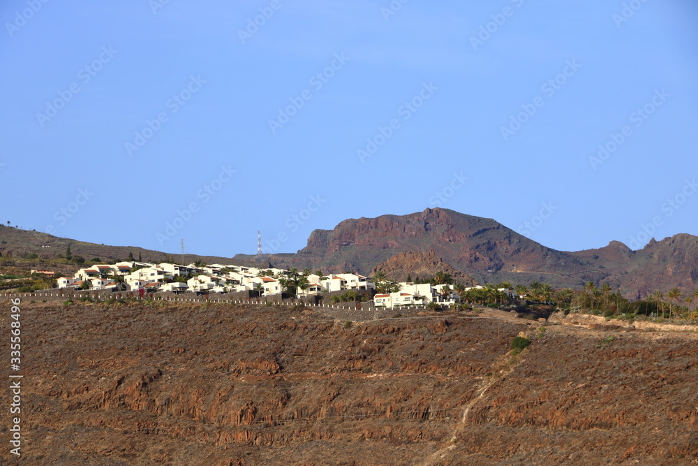 Aerial view to the village Playa de Santiago, La Gomera, Canary Islands Aerial view to the village Playa de Santiago, La Gomera, Canary Islands