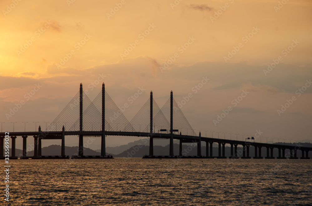 Penang Second Bridge in morning.