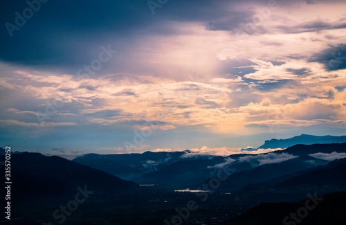 Landscape of the Piatra Neamt town viewed from Pietricica mountain. © Sulugiuc