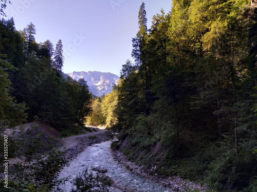 gorge, small river between the mountains, Germany