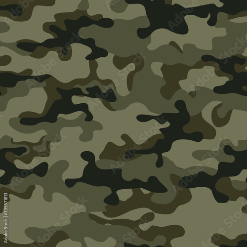 Seamless camouflage pattern. The print on the fabric. Modern vector design