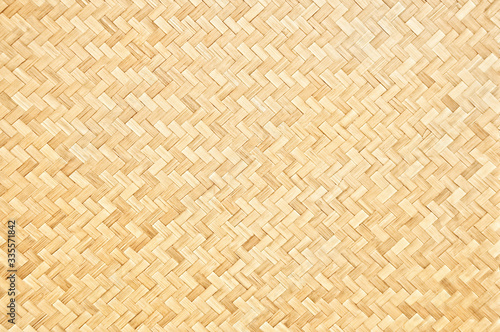 Handcraft woven bamboo pattern for background and decorative. © Mojijung