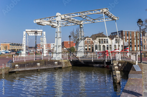 Two bridges over the canals in Meppel, Netherlands