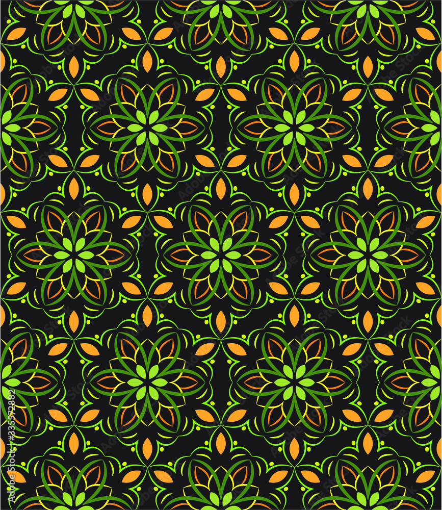 Abstract background ornament illustration. Vector textile print for bed linen, jacket, package design, fabric and fashion concepts. Seamless pattern with flowers Abstract background ornament illustration. Vector textile print for bed linen, jacket, package design, fabric and fashion concepts. Seamless pattern with flowers