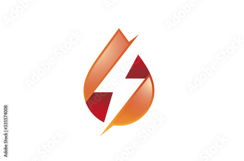 Creative Gradient Drop Thunder Logo Symbol Design Vector Illustration Free Download Creative Gradient Drop Thunder Logo Symbol Design Vector Illustration - GFXLoad
