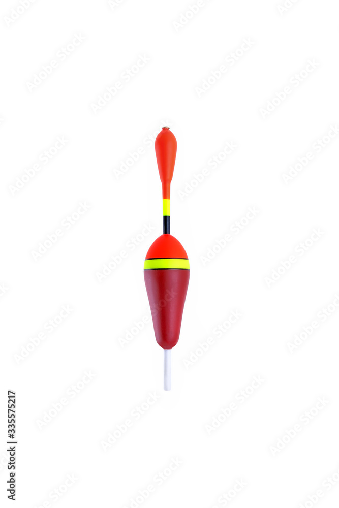 fishing float on a white background close-up fishing float on a white background close-up