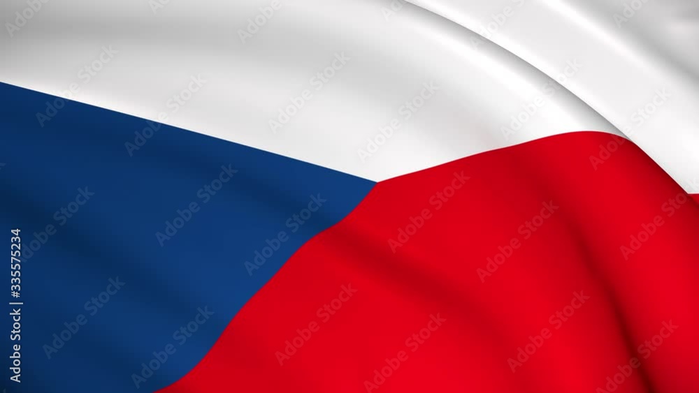 The national flag of Czech Republic - 4K seamless loop animation of the Czech flag. Highly detailed realistic 3D rendering The national flag of Czech Republic - 4K seamless loop animation of the Czech flag. Highly detailed realistic 3D rendering