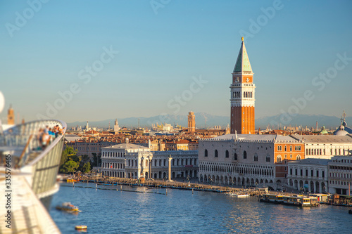 Doge's Palace and campanile of St. Mark’s in Venice, Italy