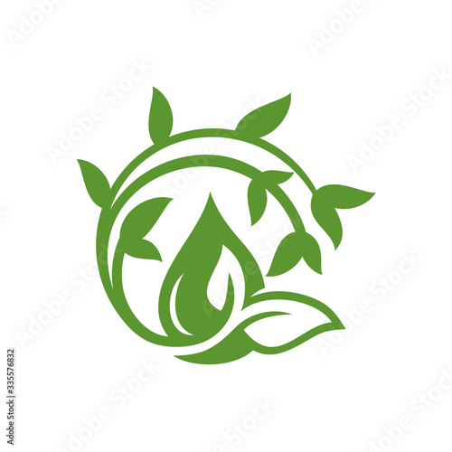 Green Leaf Nature Logo with a Modern Look are Very Easily Placed in Various Kinds of Icons, Vectors, Favicons, Logo.
