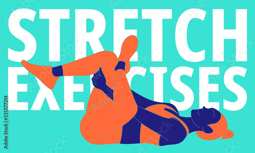 Illustration of stretchingstretching exercises to relieve lower back pain