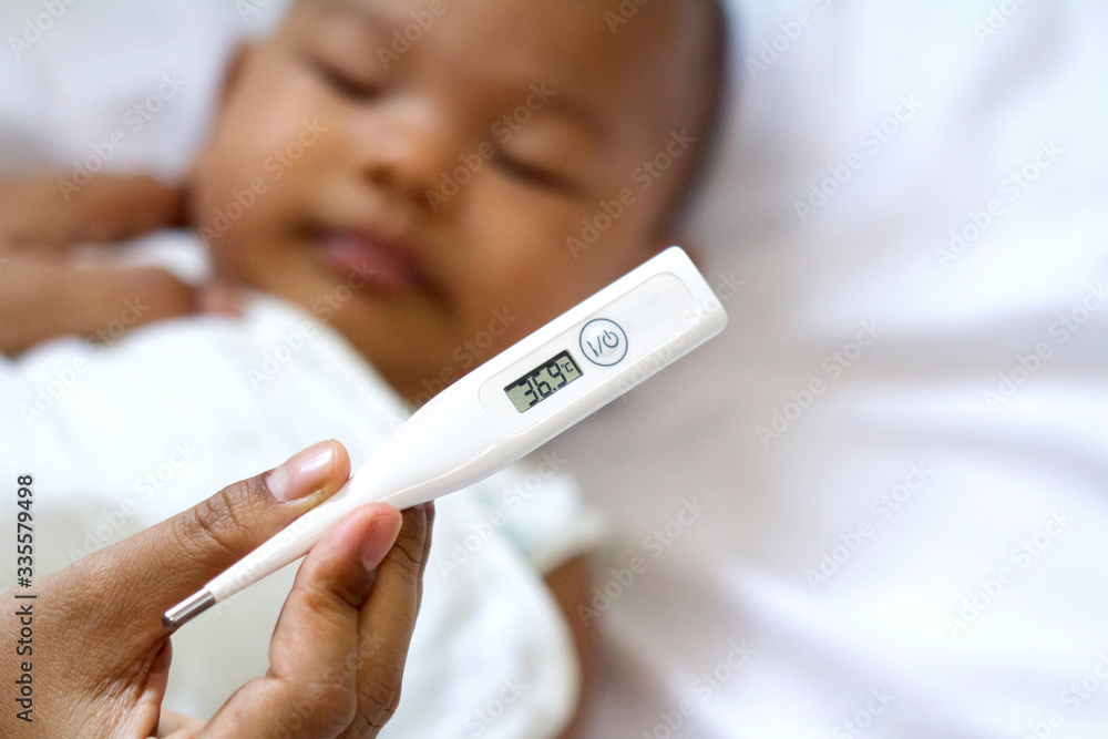 Baby Room Temperature Monitor Stock Photo - Download Image Now - Baby -  Human Age, Bed - Furniture, Celsius - iStock