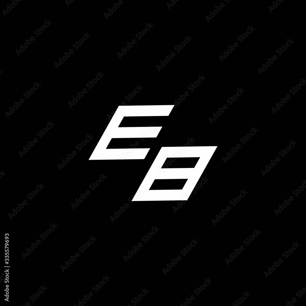 EB logo monogram with up to down style modern design template EB logo monogram with up to down style modern design template