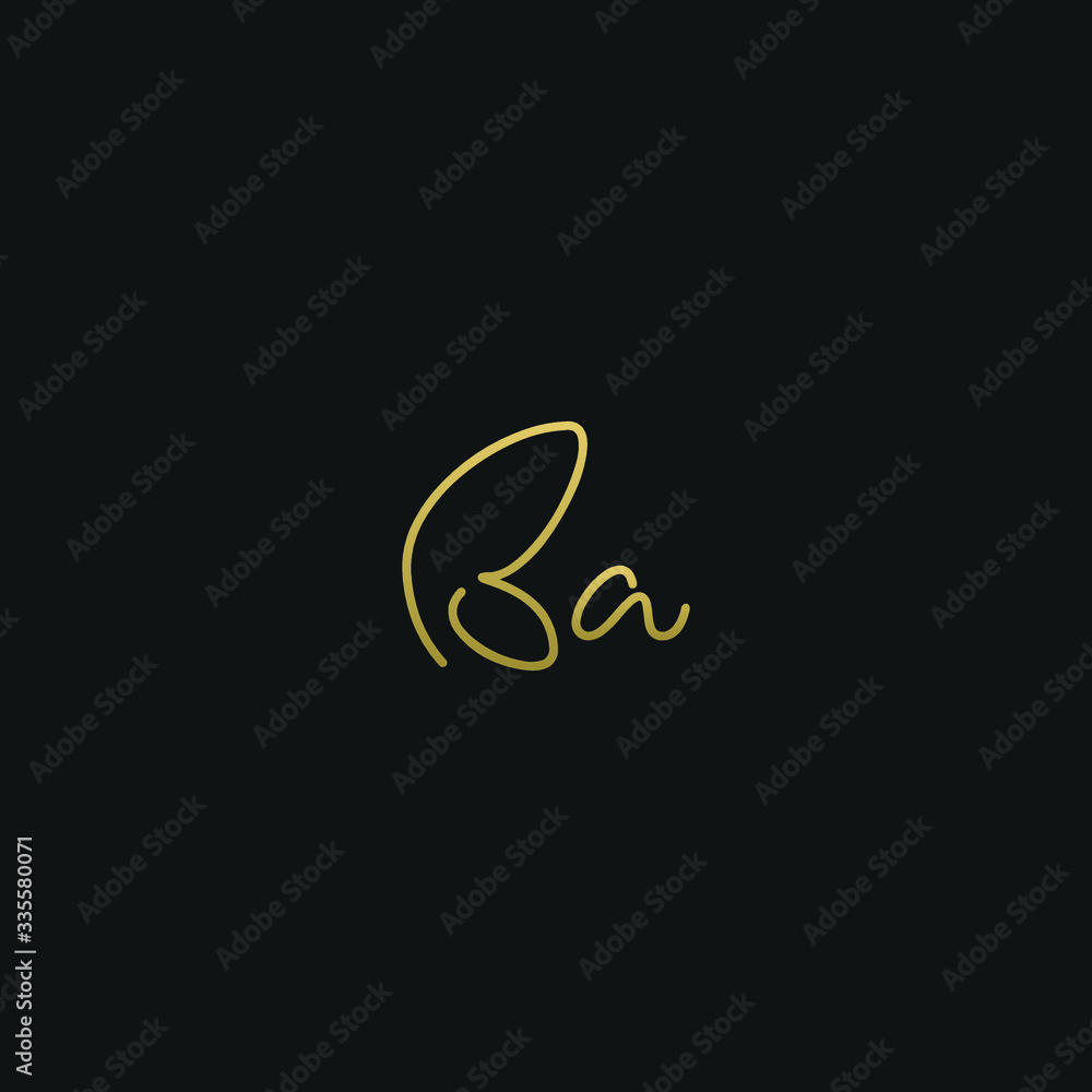 Creative modern elegant trendy unique artistic BA AB A B initial based letter icon logo Creative modern elegant trendy unique artistic BA AB A B initial based letter icon logo
