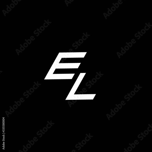 EL logo monogram with up to down style modern design template