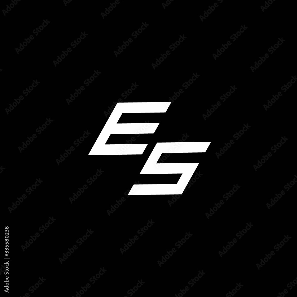 ES logo monogram with up to down style modern design template ES logo monogram with up to down style modern design template