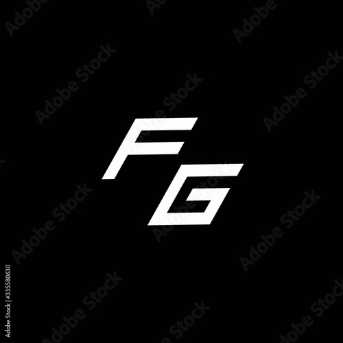 FG logo monogram with up to down style modern design template